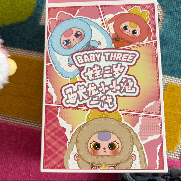 BABY THREE Macaron Cute Bunny V2 PLUSH | NEW | 100% AUTHENTIC | blue & green eye - Picture 5 of 11